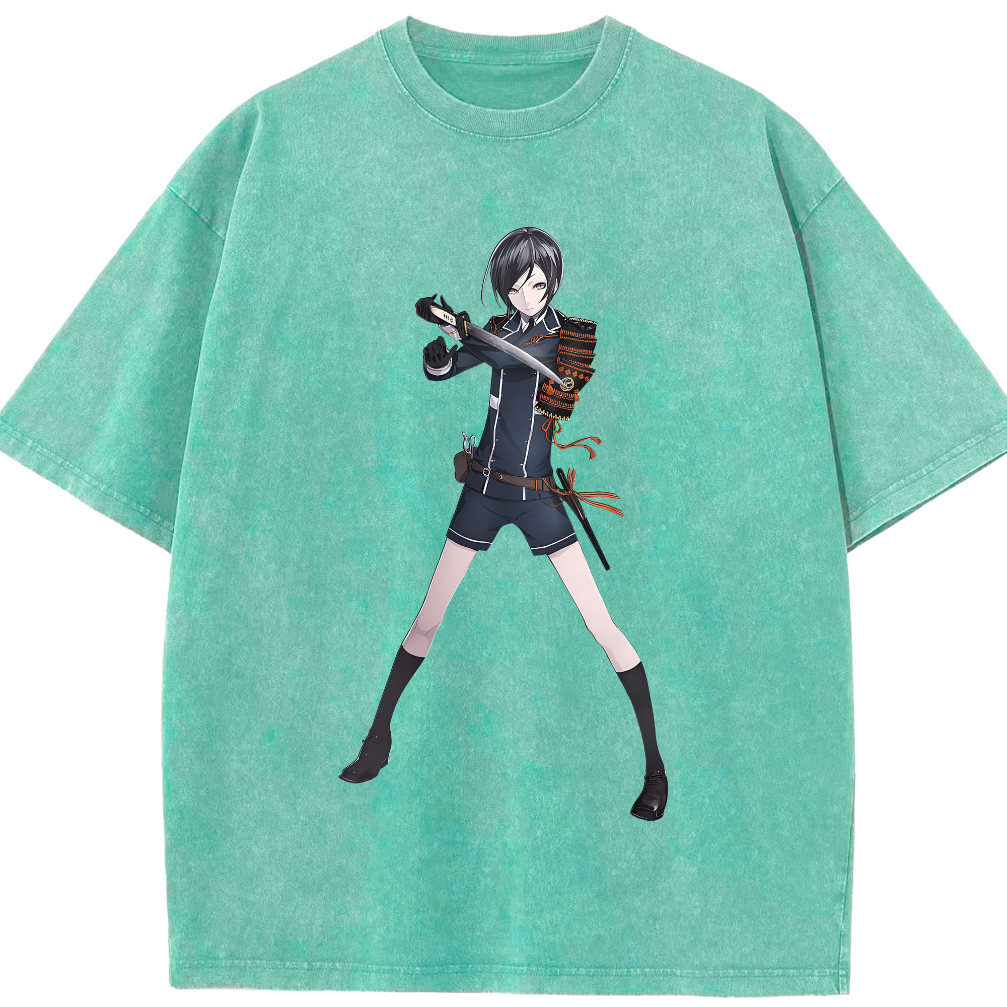 （画像用） 刀剣乱舞 Touken Ranbu 綿100% ヴィンテージ風 半袖Tシャツ（フロントプリント）